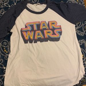 JUNK FOOD STAR WARS BASEBALL TEE SIZE LARGE